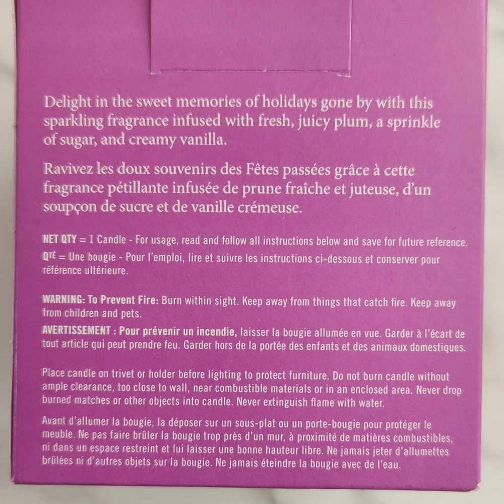 Avon Senses Sparkling Sugar Plum & Vanilla Candle - Picture 6 of 7
